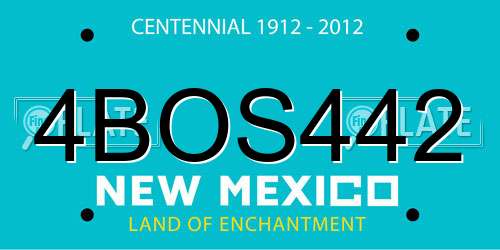 4BOS442 New Mexico License Plate