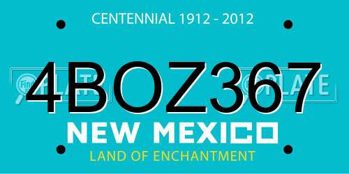 4BOZ367 New Mexico License Plate