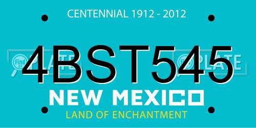 4BST545 New Mexico License Plate
