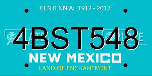 4BST548 New Mexico License Plate