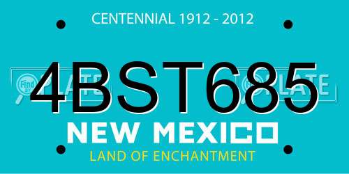 4BST685 New Mexico License Plate
