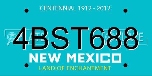 4BST688 New Mexico License Plate