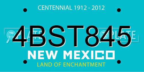 4BST845 New Mexico License Plate