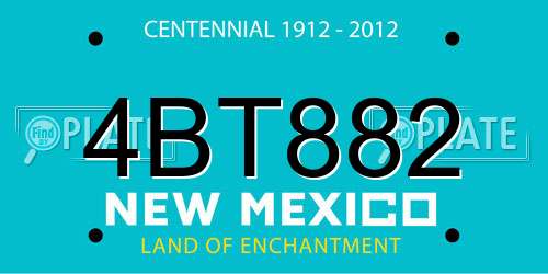 4BT882 New Mexico License Plate