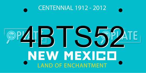 4BTS52 New Mexico License Plate