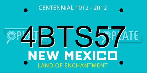 4BTS57 New Mexico License Plate