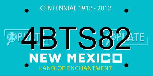 4BTS82 New Mexico License Plate