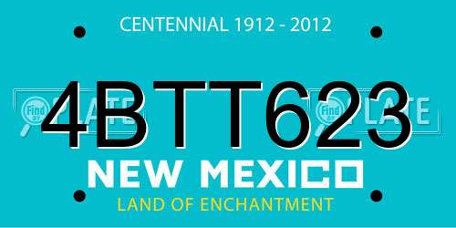 4BTT623 New Mexico License Plate