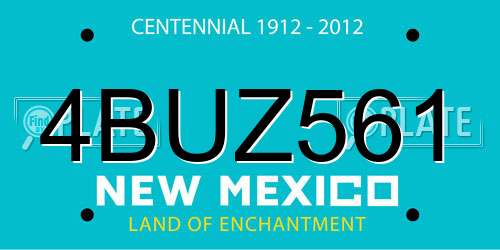 4BUZ561 New Mexico License Plate