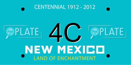 4C New Mexico License Plate