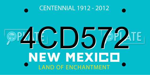 4CD572 New Mexico License Plate