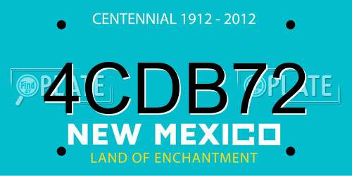 4CDB72 New Mexico License Plate