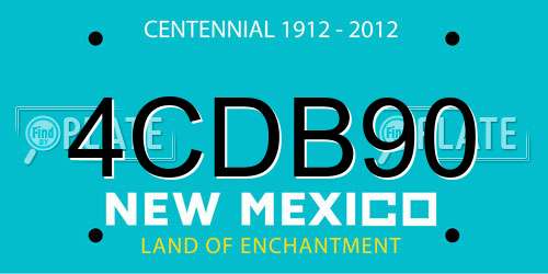 4CDB90 New Mexico License Plate