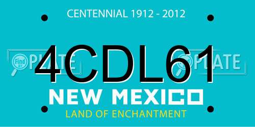 4CDL61 New Mexico License Plate