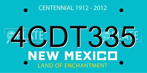 4CDT335 New Mexico License Plate