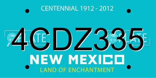 4CDZ335 New Mexico License Plate