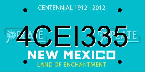 4CEI335 New Mexico License Plate