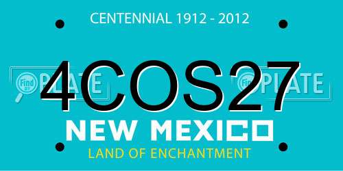 4COS27 New Mexico License Plate