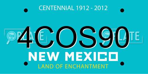 4COS90 New Mexico License Plate