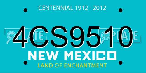 4CS9510 New Mexico License Plate