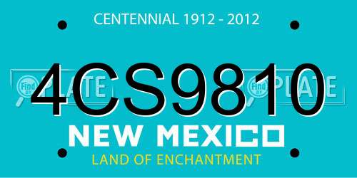 4CS9810 New Mexico License Plate