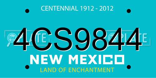4CS9844 New Mexico License Plate