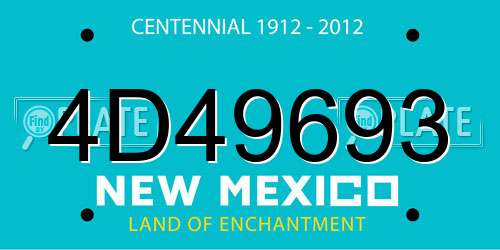4D49693 New Mexico License Plate