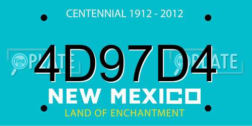 4D97D4 New Mexico License Plate