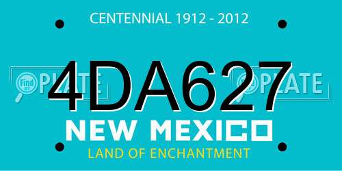 4DA627 New Mexico License Plate