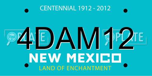 4DAM12 New Mexico License Plate
