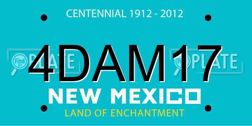 4DAM17 New Mexico License Plate