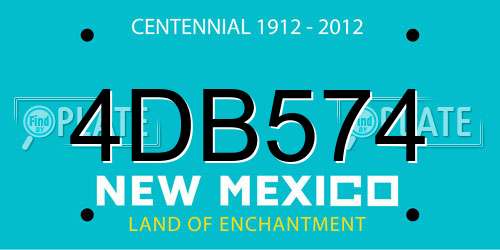 4DB574 New Mexico License Plate