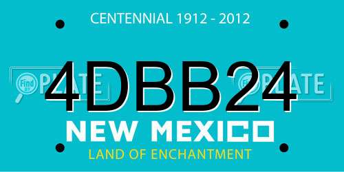 4DBB24 New Mexico License Plate