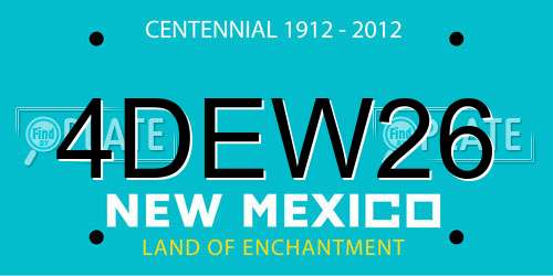 4DEW26 New Mexico License Plate