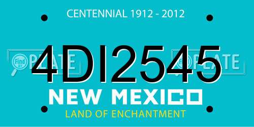 4DI2545 New Mexico License Plate