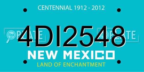 4DI2548 New Mexico License Plate