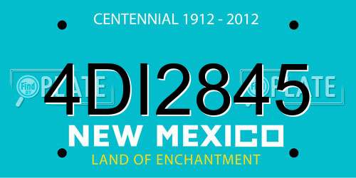 4DI2845 New Mexico License Plate