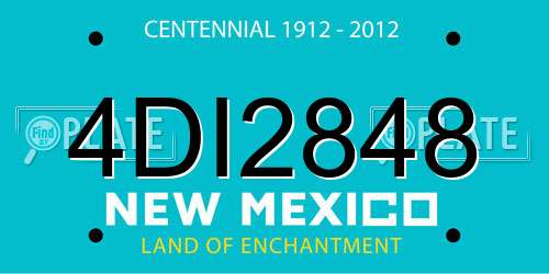 4DI2848 New Mexico License Plate