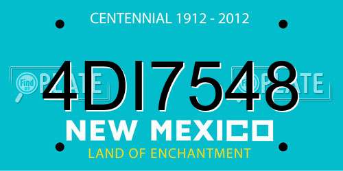4DI7548 New Mexico License Plate