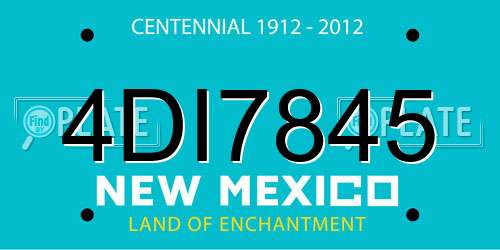 4DI7845 New Mexico License Plate