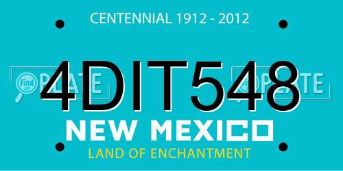 4DIT548 New Mexico License Plate