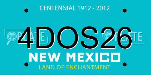 4DOS26 New Mexico License Plate