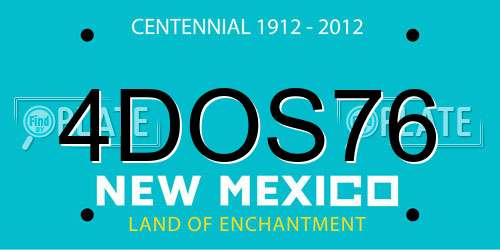 4DOS76 New Mexico License Plate