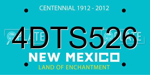 4DTS526 New Mexico License Plate