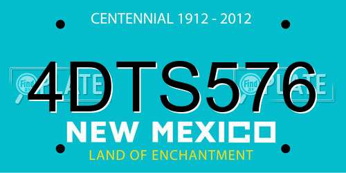 4DTS576 New Mexico License Plate