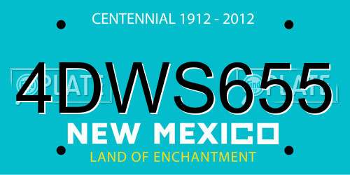4DWS655 New Mexico License Plate