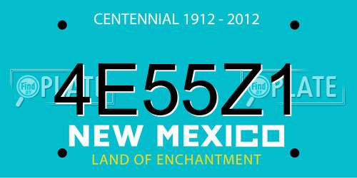 4E55Z1 New Mexico License Plate