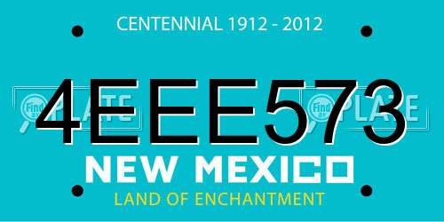 4EEE573 New Mexico License Plate