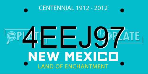4EEJ97 New Mexico License Plate