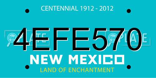 4EFE570 New Mexico License Plate